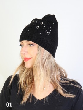 Fashion Knitted Hat W/ Snowflake detail (Hat Only)